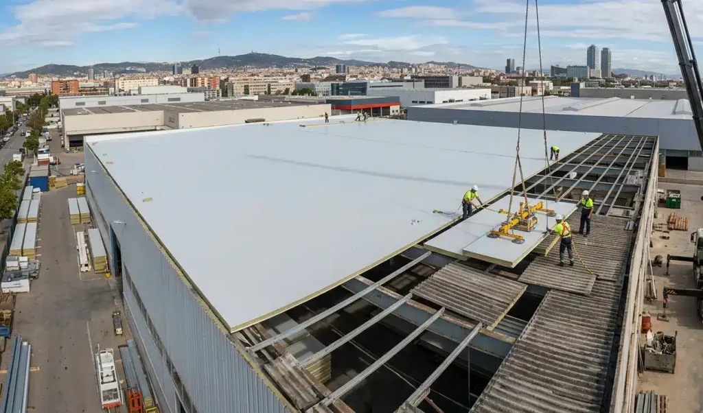 Sustitución de cubiertas industriales Barcelona