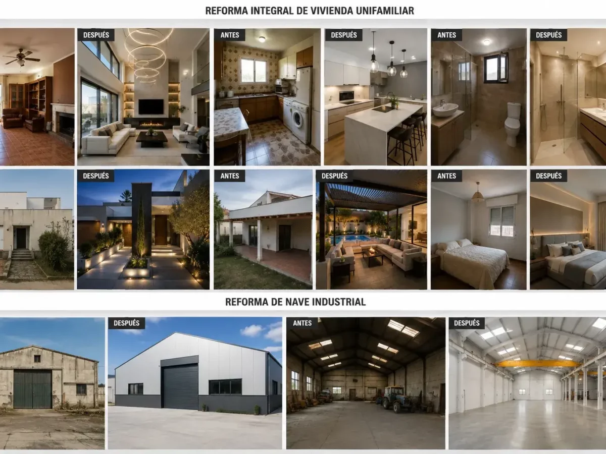 Proyecto de reforma de vivienda unifamiliar y reforma de nave industrial